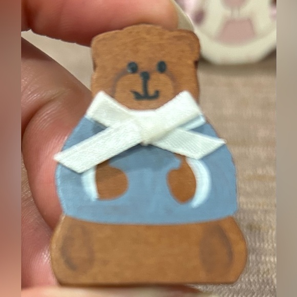 Primitive Wooden Animals Chunky Folk Art Miniatures Trinket Shelf Hand Painted - Picture 4 of 8